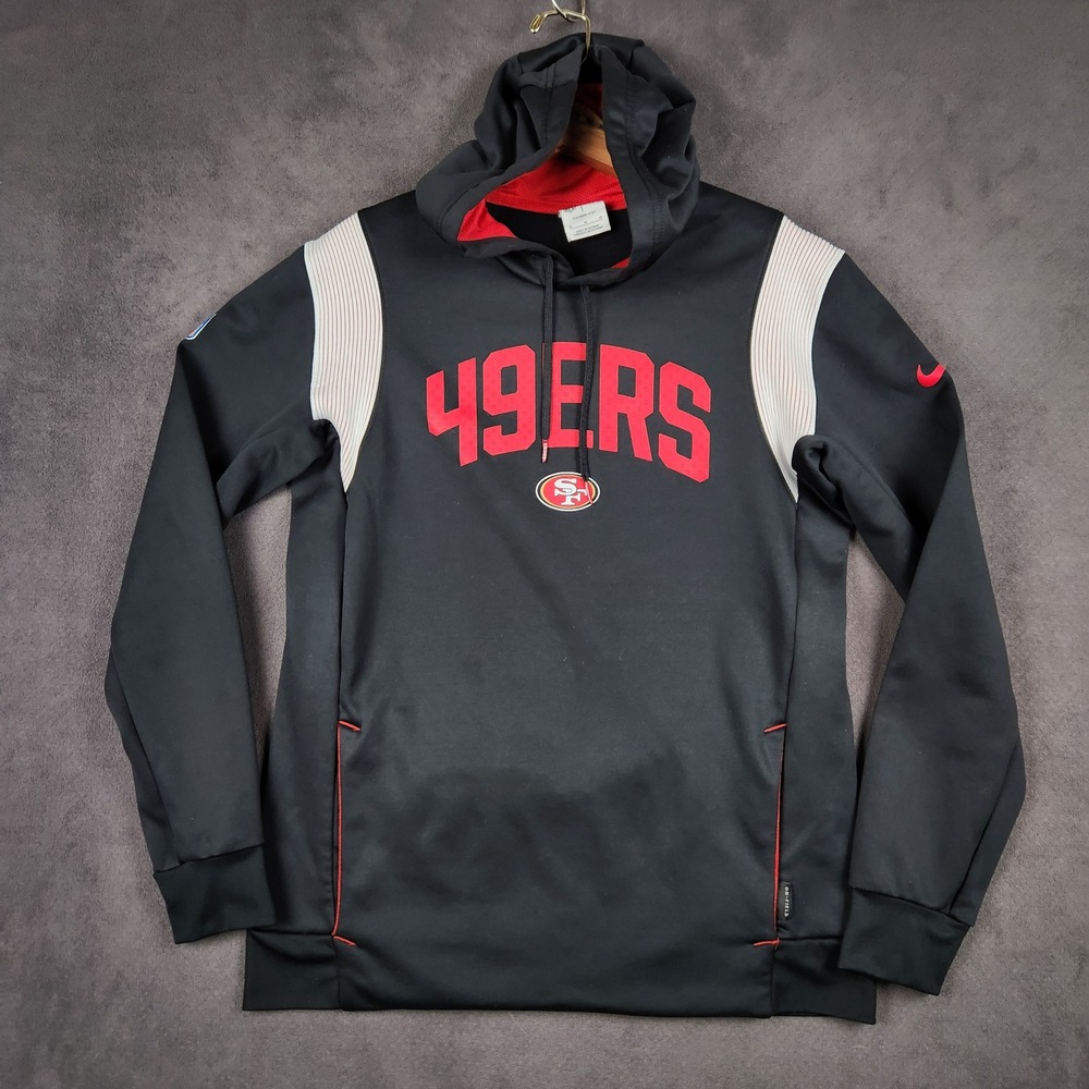 San Francisco 49ers Nike Hoodie Mens Medium Black Performance Sideline Pullover